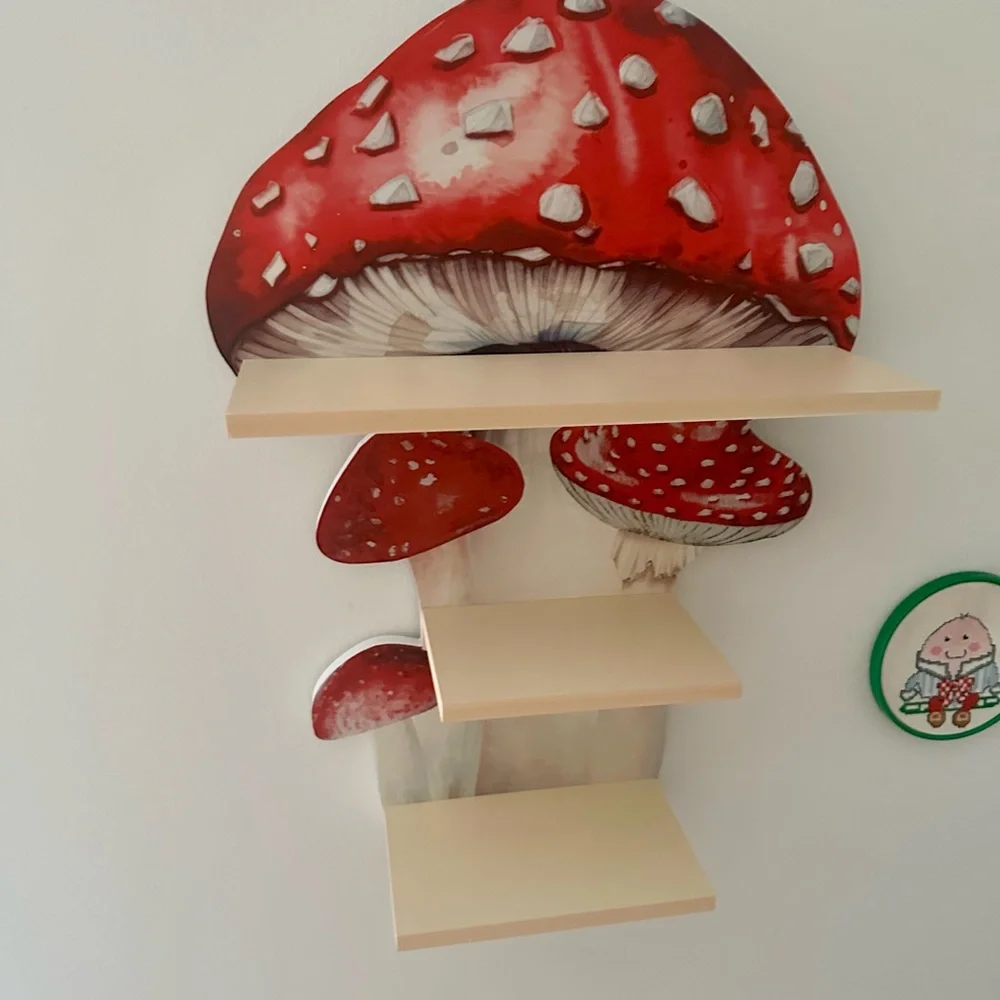 NEW Mushroom Shelf Retro Earthy Home Decor Nursery